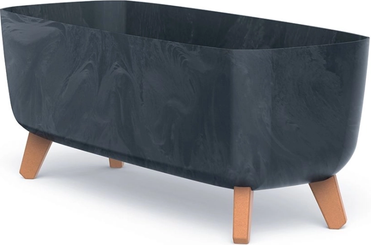 Ghiveci Gracia Case efect beton 58 cm antracit