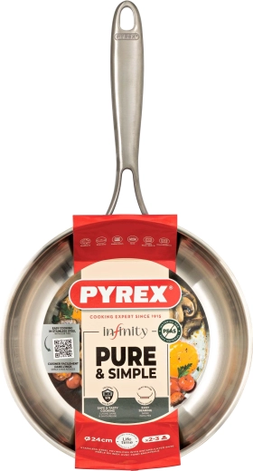 Tigaie Pyrex Infinity 24 cm din oțel inoxidabil