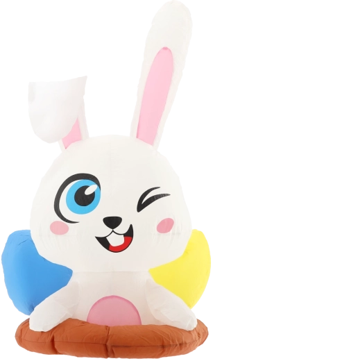 Iepuraș gonflabil din vizuină 120 cm cu LED