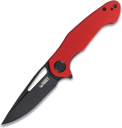 Kubey Dugu cuțit elegant de buzunar pliabil 7,4 cm, dark stonewash, G10 roșu