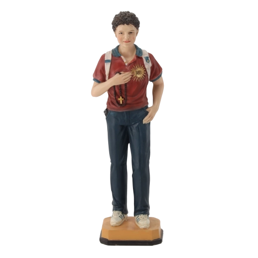 Figurină a Sfântului Carlo Acutis din rășină, 30 cm