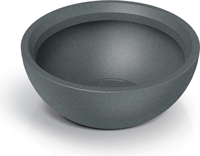 Ghiveci Molio Bowl 60 cm – gri granit, ghiveci bol decorativ din fiberstone