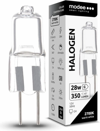 Modee ECO bec halogen G4 28 W, 350 lm, alb cald, reglabil