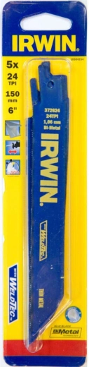 Pânze pentru metal pentru fierăstrău sabie 150 mm, 24 TPI (5 buc) IRWIN