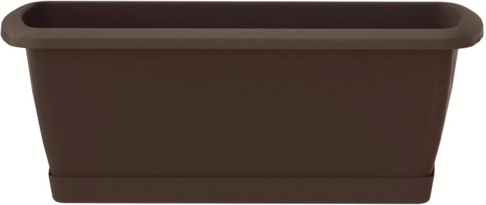 Jardinieră cu farfurie RESPANA 39,2 cm maro