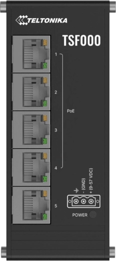 Teltonika TSF000 switch Ethernet PoE+ cu profil redus