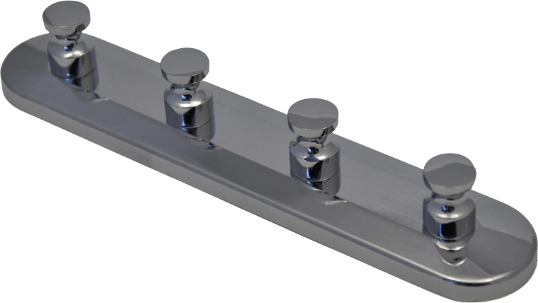 Cuier Igor cu 4 cârlige, crom lucios