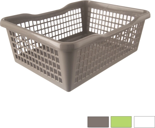 Coș de depozitare din plastic 36 × 27 × 13 cm (mix de culori)