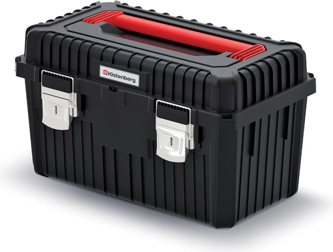 Cutie pentru scule HEAVY cu încuietori metalice, 585 × 360 × 337 mm, neagră