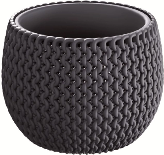 Ghiveci Splofy Bowl cu insert 18 cm – antracit