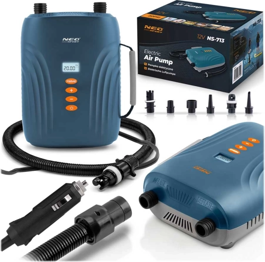 Pompă electrică pentru SUP, saltele și bărci 12 V cu 6 adaptoare NEO-SPORT