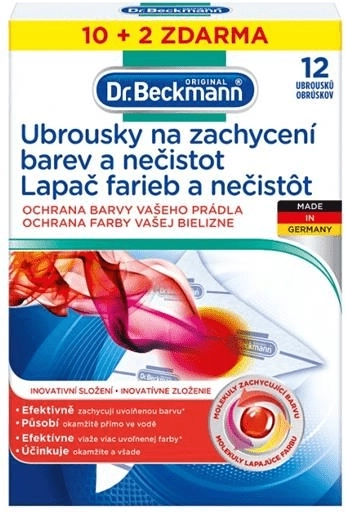 Capcană pentru culori și murdărie cu microfibre DR. BECKMANN, 12 buc.