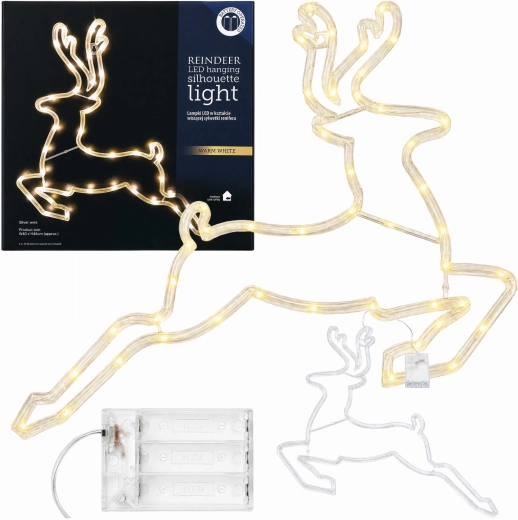Ren LED de Crăciun de 46 cm cu lumină albă caldă