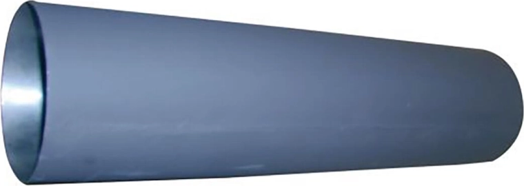 Tubulatură de fum 125 mm, lungime 750 mm, neagră