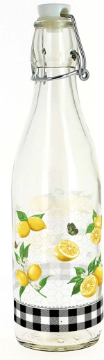 Sticlă din sticlă TORO cu închidere tip patent 540 ml lămâie