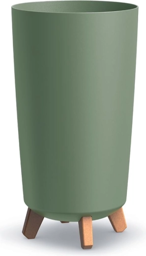 Ghiveci pe picioare Gracia Tubus Slim 23,9 cm – verde pământiu