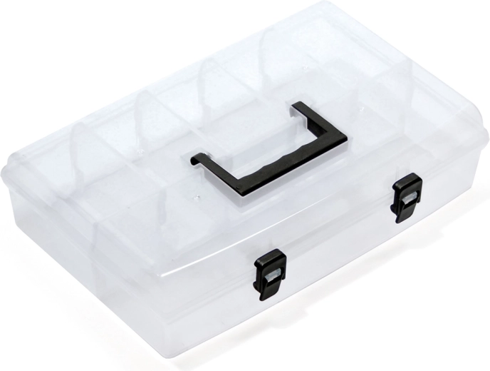 Organizator din plastic cu capac transparent 359 × 238 × 85 mm