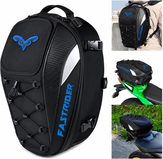 Fastrider rucsac pentru motocicletă și geantă spate pentru șa 45 l cu husă impermeabilă