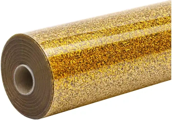 HTVRONT folie termotransfer glitter 30,5 × 90 cm, aurie