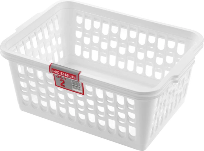 Coș de depozitare din plastic HEIDRUN 36,5 × 25,5 × 14,5 cm - 2 buc.