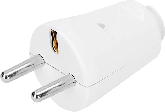 Ștecăr drept Solight IP20 alb