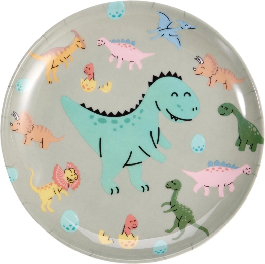 Farfurie pentru copii, puțin adâncă, din melamină 21 cm, mix de decoruri - 1 bucată