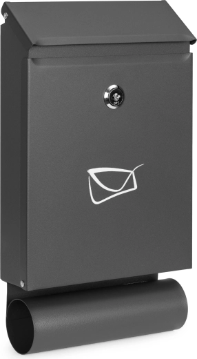 Cutie poștală de perete cu suport pentru ziare din oțel galvanizat, antracit ModernHome