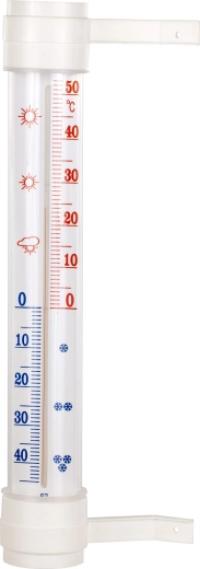 Termometru de exterior Bioterm cu montaj adeziv, -50 până la +50 °C, 45 × 290 mm