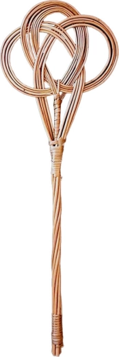 Bătător de covoare din nuiele 77 cm, lăcuit