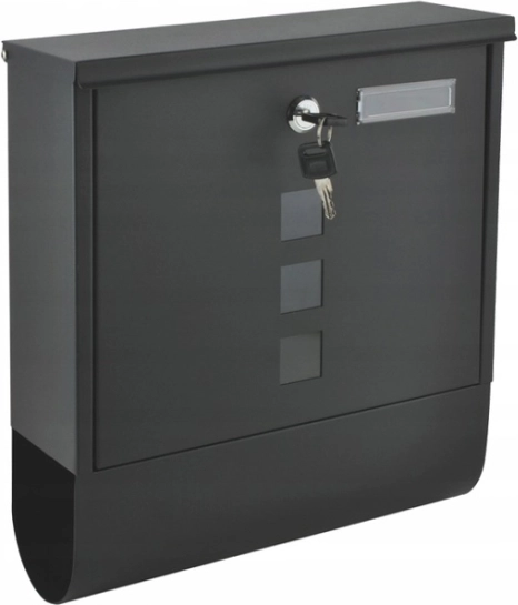 Cutie poștală din oțel antracit cu încuietoare