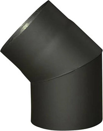 Cot de fum 45° diametru 200 mm, grosime 1,5 mm, negru