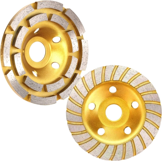 Set de discuri diamantate tip oală pentru șlefuirea betonului 125 mm (2 buc)