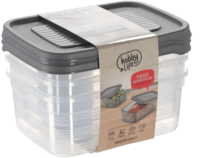 Hobby Life Festiva set 3 caserole dreptunghiulare 1,6 l