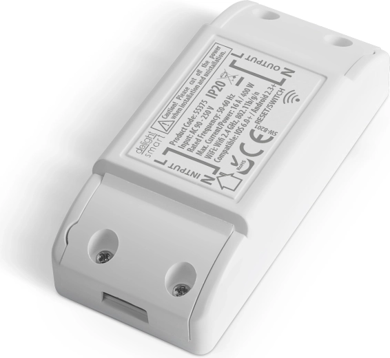 Întrerupător Wi-Fi inteligent încastrat, 16 A, compatibil cu Amazon Alexa și Google Home