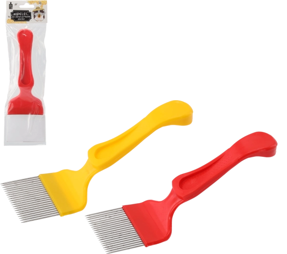 Furcă pentru descăpăcirea mierii din oțel inoxidabil 20,4 × 7 cm cu mâner din plastic