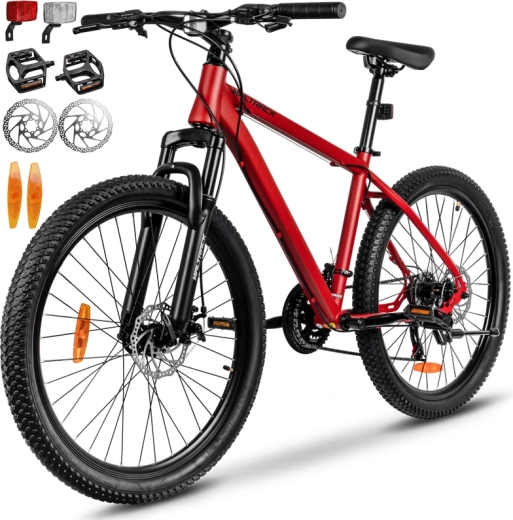 Bicicletă de munte MTB Spin roșie