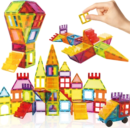 Set de construcție magnetic pentru copii 85 piese