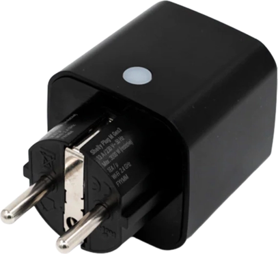 priză inteligentă Shelly Plug M Gen3 Matter 13A, neagră