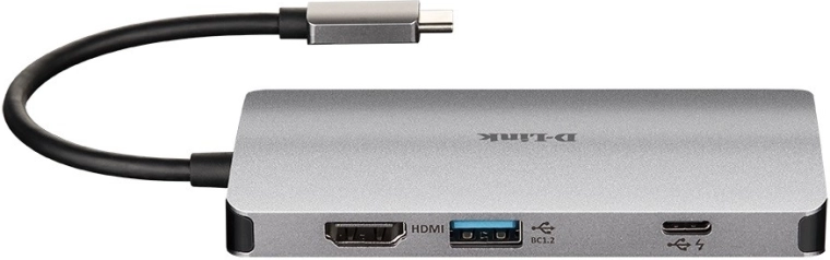 Hub multiport D-Link USB-C cu HDMI, Ethernet și cititor SD/microSD