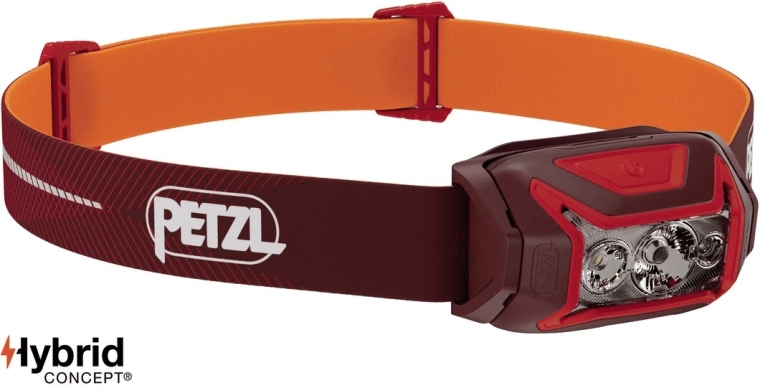 Petzl Actik core red lanternă frontală reîncărcabilă, roșie