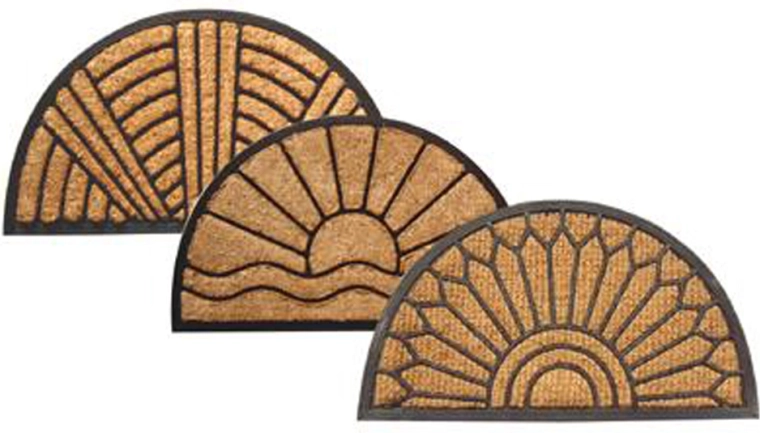 Preș semicircular din cocos 40 × 70 cm TORO