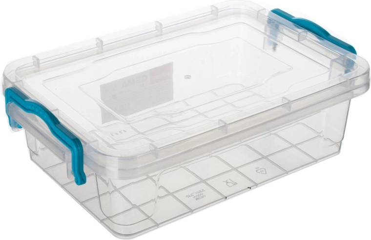 Cutie Gema dreptunghiulară 1,8 l cu mânere turcoaz