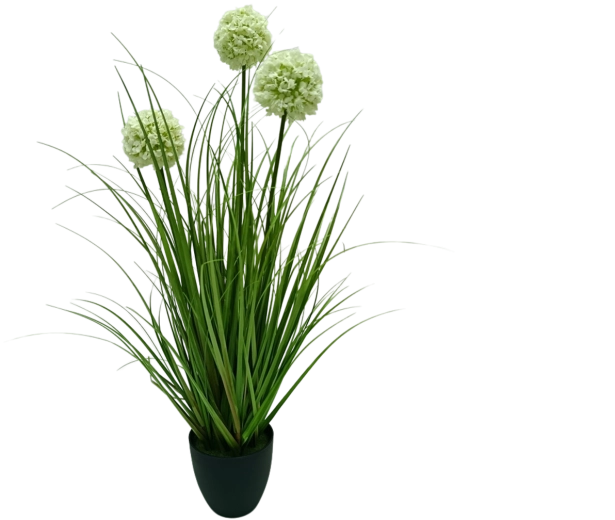 Usturoi ornamental artificial în ghiveci, alb, 70 cm Garden Line