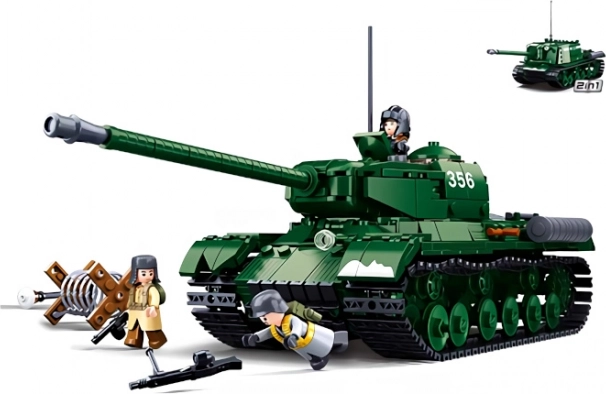 Sluban bătălia pentru budapesta – tanc greu sovietic is-2 2 în 1 set de construcție