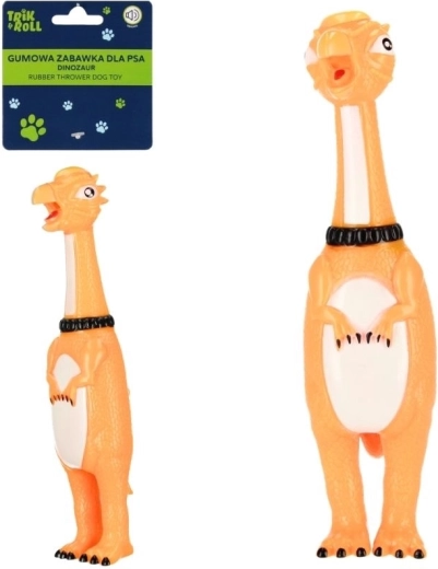 Dinozaur din cauciuc pentru câine cu fluier