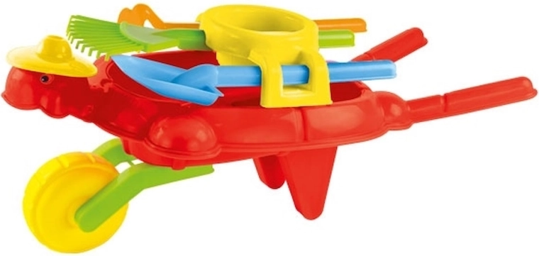 Roabă Mochtoys cu unelte pentru copii – broscuță țestoasă