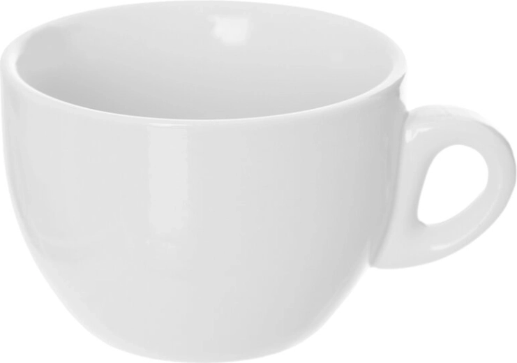 Cană din porțelan Mona pentru cappuccino 0,21 l, albă