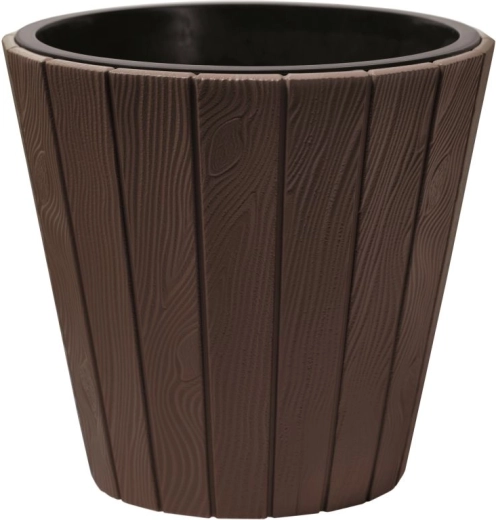 Ghiveci cu inserție WOODE 29,9 cm maro