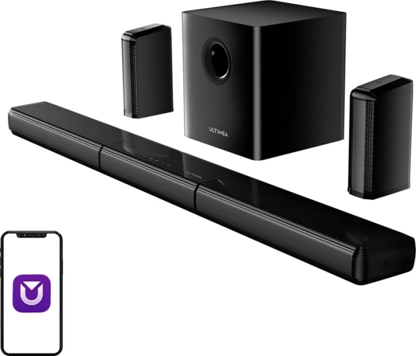 ultimea apollo s70 ultra soundbar 7.1 cu subwoofer și boxe spate