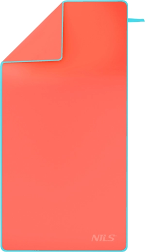 Prosop din microfibră cu uscare rapidă NILS Camp NCR11, coral/turcoaz